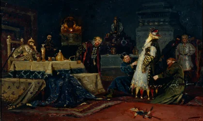 Narrenmantel. Boyar Druzhina Andreyevich Morozov vor Iwan dem Schrecklichen, 1885