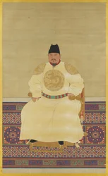 Sitzendes Porträt des Ming-Kaisers Taizu