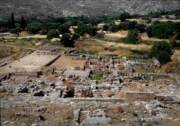 Minoische Zivilisation: Blick auf die Ruinen des Palastes von Zakros, gebaut um 1700-1650 v. Chr. Kreta