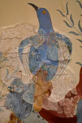 „Blauer Vogel“ Fresko oder „Der blaue Vogel von Kreta“. Knossos