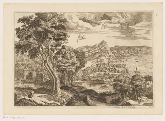 Küstenlandschaft mit fliegenden Vögeln
