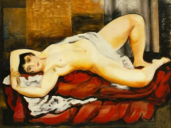 Akt im weißen Laken