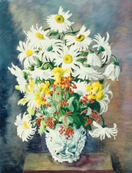 Weiße Gänseblümchen in einer Vase