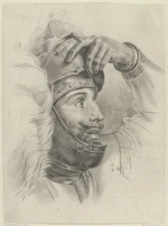 Kopf eines Ritters, nach rechts