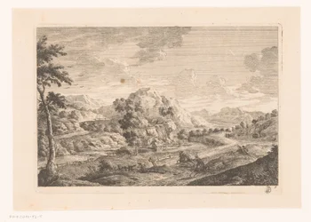 Landschaft mit Grab