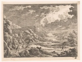 Landschaft mit Gewitter