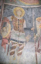Fresko des Hl. Prokopius in der Kirche, 1413-17