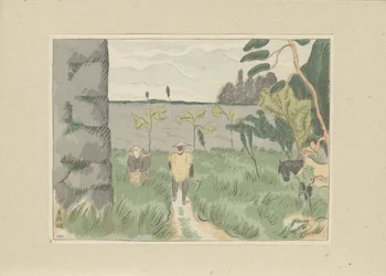 Ruinen des Wakamatsu-Schlosses Wakamatsujōshi Teil zwei, Aizu-Gebiet (Serientitel) Prenten van Japanse landschappen (Serientitel) Nihon fūkei hanga (Serientitel)