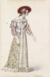 Moritz Michael Daffinger Figur in mittelalterlichem Kleid