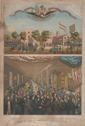 Cooper Shop Volunteer Refreshment Saloon - Der erste für Freiwillige der Union in den Vereinigten Staaten eröffnet, ca. 1862