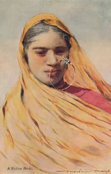 Eine einheimische Braut, ca. 1920er Jahre