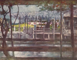 Ein Wisteria-Garten, ca. 1887
