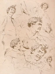 Porträtstudien, ca. 1880, 1904