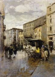 Straßenszene in Mailand