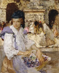 Die Blumenverkäuferin