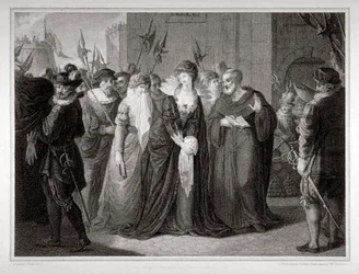 Lady Jane Grey wird zur Hinrichtung im Tower of London geführt
