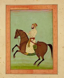 Ein Mogul-Adliger zu Pferd, ca. 1790, aus dem Großen Clive-Album