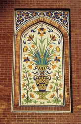 Glasierte Fliesenmosaik, ca. 1634-35