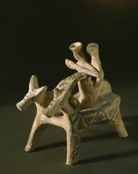 Streitwagen, aus dem Grab von Marcopoulo, Attika, Späte Heraldik-Periode IIIA-IIIB, 1400-1200 v. Chr.