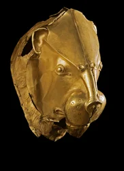 Mykenische Kunst: goldener Rhyton in Form eines Löwenkopfes