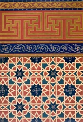 Architektonische Dekoration, Mosaikarbeit, einschließlich Rand, veröffentlicht 1883