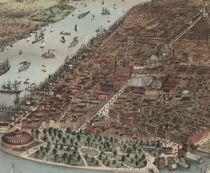 Die Stadt New York (Detail), 1883