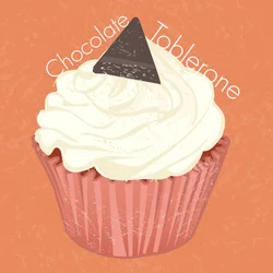 Schokoladen-Toblerone-Cupcake, 2019