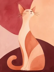 Abstrakte Aquarellkatze
