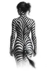 Elegante Zebra-Frau