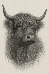 Zotteliger Hochlandbulle