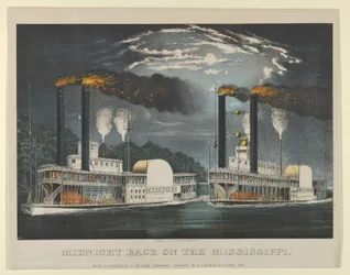 Mitternachtsrennen auf dem Mississippi, 1875