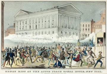 Großer Aufruhr am Astor Place