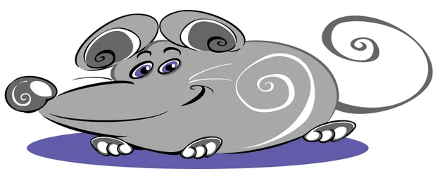 Lockige Maus - Cartoon