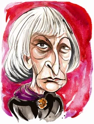 Elisabeth Lutyens - Farbkarikatur