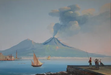 Blick auf die Bucht von Neapel mit dem Vesuv
