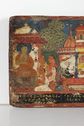 (Detail) von einem buddhistischen Manuskriptcover