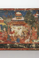 (Detail) von einem buddhistischen Manuskriptcover