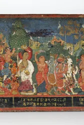 (Detail) von einem buddhistischen Manuskriptcover