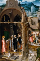 Eine Predigt über Nächstenliebe, möglicherweise die Bekehrung des Heiligen Antonius