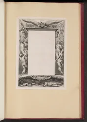 Randillustration mit Himmel und Hölle "Corpora S.S."