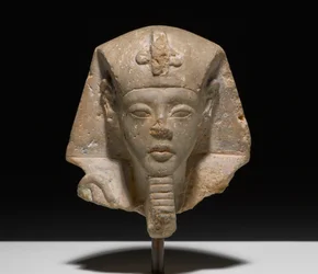 Kopf von einem Shabti von Akhensten, ca. 1352-1336 v. Chr.