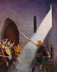 Wallace zieht das Schwert des Königs