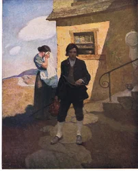 Jim Hawkins verlässt das Haus: Ich verabschiedete mich von meiner Mutter und der Bucht