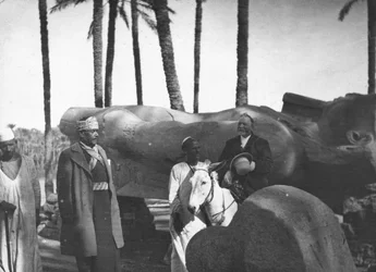 Gefallene monumentale Statue von Ramses II., Memphis, Ägypten, um 1890