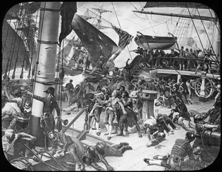 Das Deck der HMS Victory, 1805