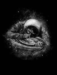 Astronaut verschlingt Galaxie