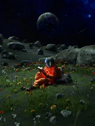 Astronauts Alien-Garten