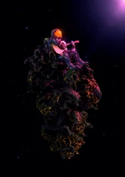 Kosmische Serenade des Astronauten