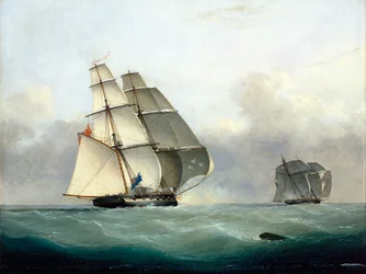 Die Kaperung des Sklavenschiffs „Gabriel“ durch die HMS „Acorn“, 6. Juli 1841