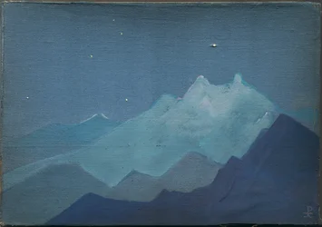 Himalaya, Berge im Mondlicht, Skizze, 1933